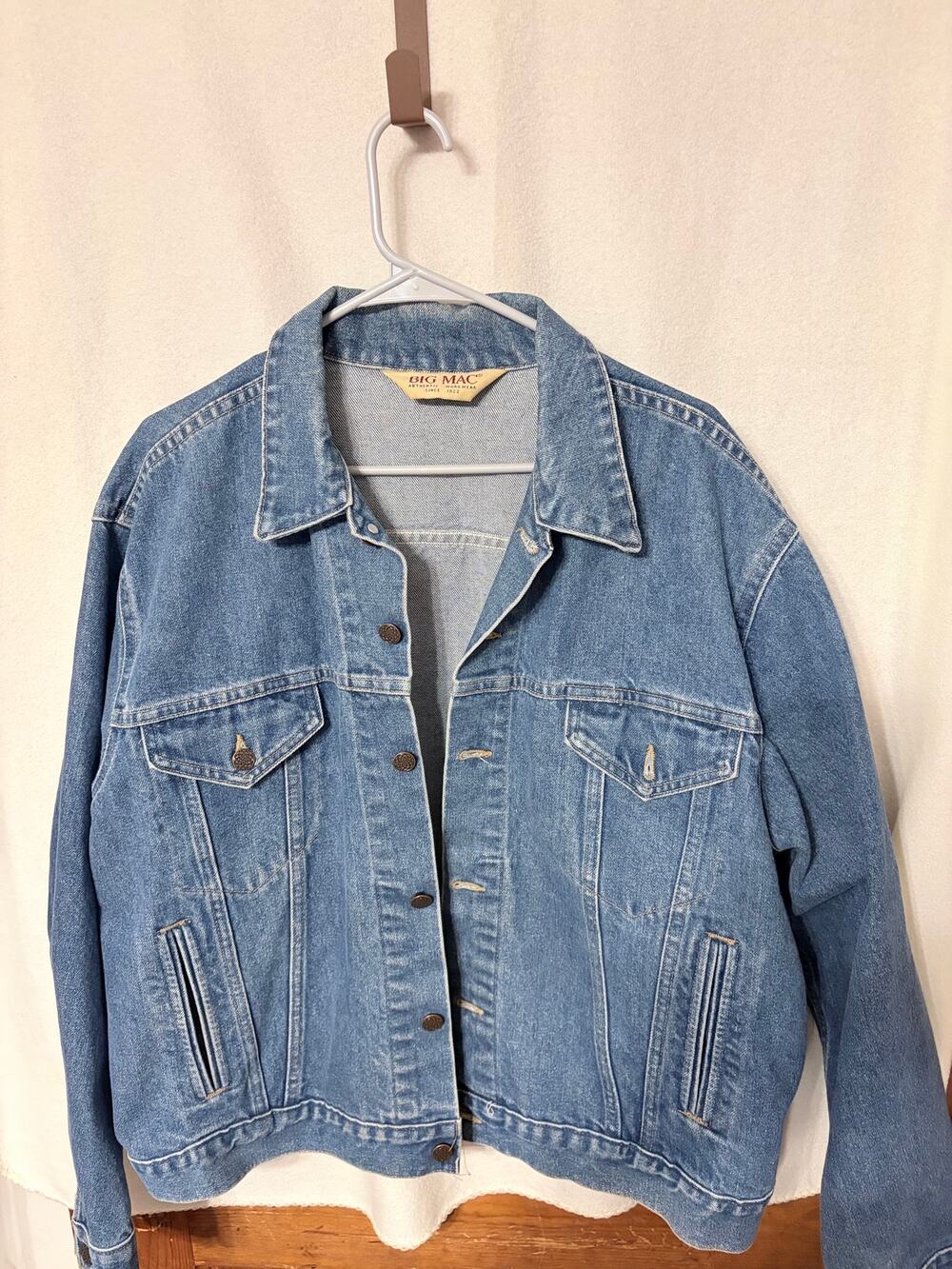 Vintage Big Mac Denim Trucker Jacket Medium Wash Jean Coat